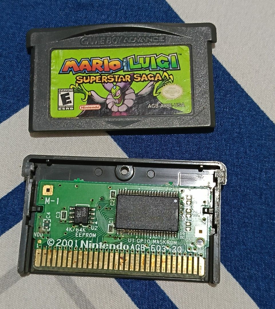 Mario & Luigi Superstar Saga (Category: Nintendo) located in Antipolo. Submitted by yappersupreme (Listing ID 1450767544, Image 2). Description: - AUTHENTIC Mario & Luigi Superstar Saga for Game Boy Advance - Cartridge is in a protective case - Tested and confirmed working on Game Boy Advance SP.