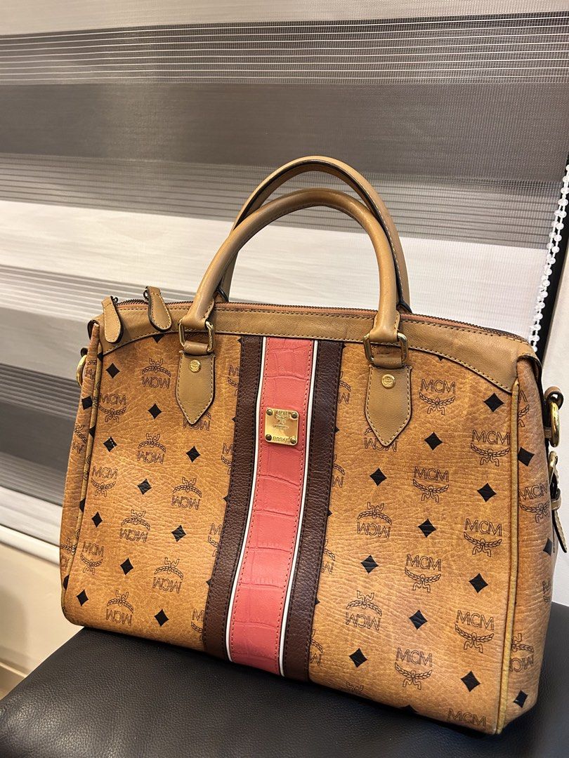MCM Cognac Visetos Monogram (Category: Luxury Bags & Wallets) located in Quezon City. Submitted by dealclutteredwithmi (Listing ID 1450864726, Image 1). Description: RFS: declutter .