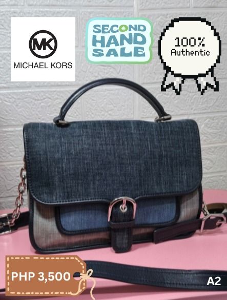 MICHAEL KORS Cooper Large Denim School Satchel (Category: Luxury Bags & Wallets) located in Caloocan City. Submitted by silentbear_864e19 (Listing ID 1450914171, Image 1). Description: 🔥 FOR SALE 🔥 👜 MICHAEL KORS Cooper Large Denim School Satchel 📌 Brand: Michael Kors 📌 Model: Cooper Large Denim School Satchel 📌 Origin: USA 📌 Condition: 2nd hand (well-kept / good condition) 📌 Authentic: Yes (bought from USA) 💰 Price: ₱3,500 📍 Location: 