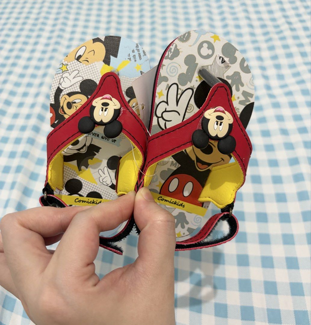 Mickey mouse sandals/slippers (Category: Babies & Kids Fashion) located in San Fernando. Submitted by superdealitems (Listing ID 1450743222, Image 2). Description: Brandnew Ayaw mg slippers ng anak ko Maliit sa kanya.