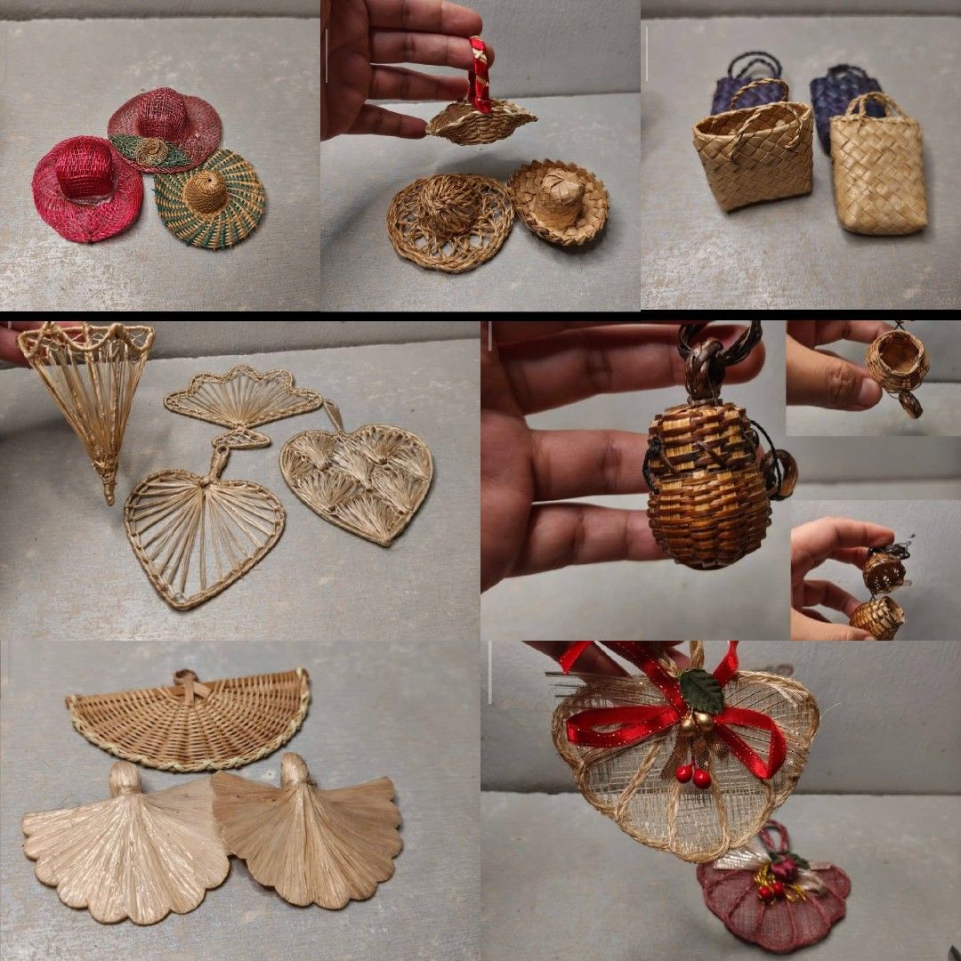 Moving out Sale Take All Miniature (Category: Handmade Craft) located in Cavite. Submitted by donyachuHandicraft (Listing ID 1450746867, Image 1). Description: Miniature Handmade Made from Abaca Umbrella, Fans, Baskets, Bayong, Hats, Keychain, For DIY Projects Wedding or birthday Giveaways House Decor Christmas Tree hanging ornament Miniature Doll House Decor HandMade From Philippines Take All Only Moving Out Garage Sale Please view all photos be