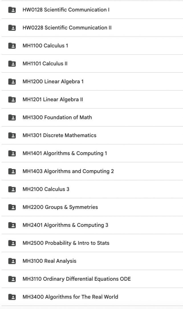 NTU Mathematical Sciences Module Notes A+ (Category: Textbooks) located in Singapore. Submitted by igotnoteslah (Listing ID 1450800966, Image 2). Description: All the modules listed: $38.00 Per module: $8.00 Download link will be provided once payment is made. ALL YOU NEED to do well in school. What we have, we provide. HW0128 Scientific Communication I HW0228 Scientific Communication II MH1100 Calculus 1 MH1101 Calculus II MH1200 Linear Algebra 