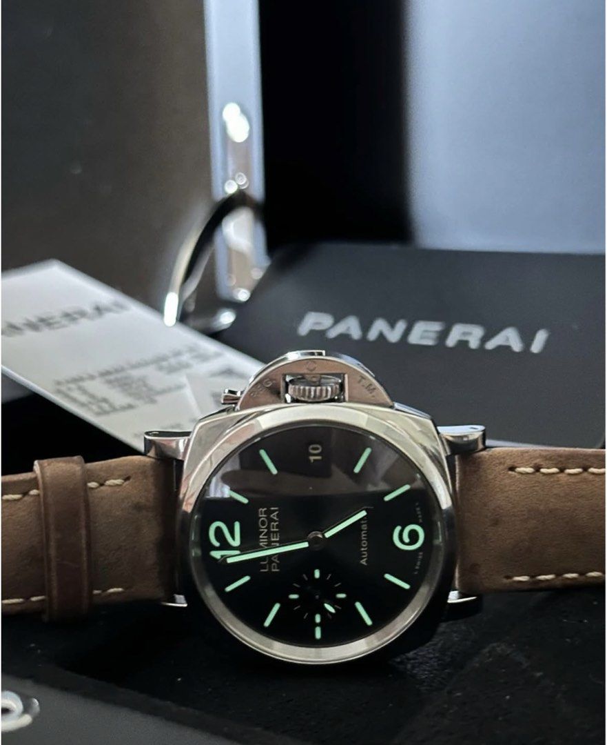 Officine Panerai Luminor Panerai Automatic Watch (Category: Luxury Watches) located in Pasay City. Submitted by acocloset (Listing ID 1450737300, Image 3). Description: Complete inclusions ‼️ PAM 00755 Watch Year 2019 Box Manuals / booklets Authenticity card and Tag Paper bag Extra strap worth 15k ₱325k .
