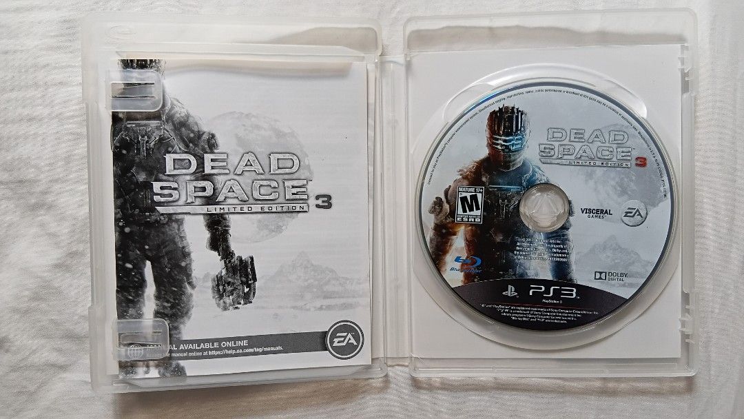 Original "Dead Space 3 (Limited Edition)" (PS3) (Category: PlayStation) located in Antipolo. Submitted by imperial_trader (Listing ID 1450757045, Image 2). Description: - RFS: personal emergency *NEGOTIABLE/OPEN TO OFFERS as well - offers will be considered until a deal is made (items are delivered to the buyer and payment is made) - auto accept price: Php 400 - bought from Amazon USA - lightly used/used with care.