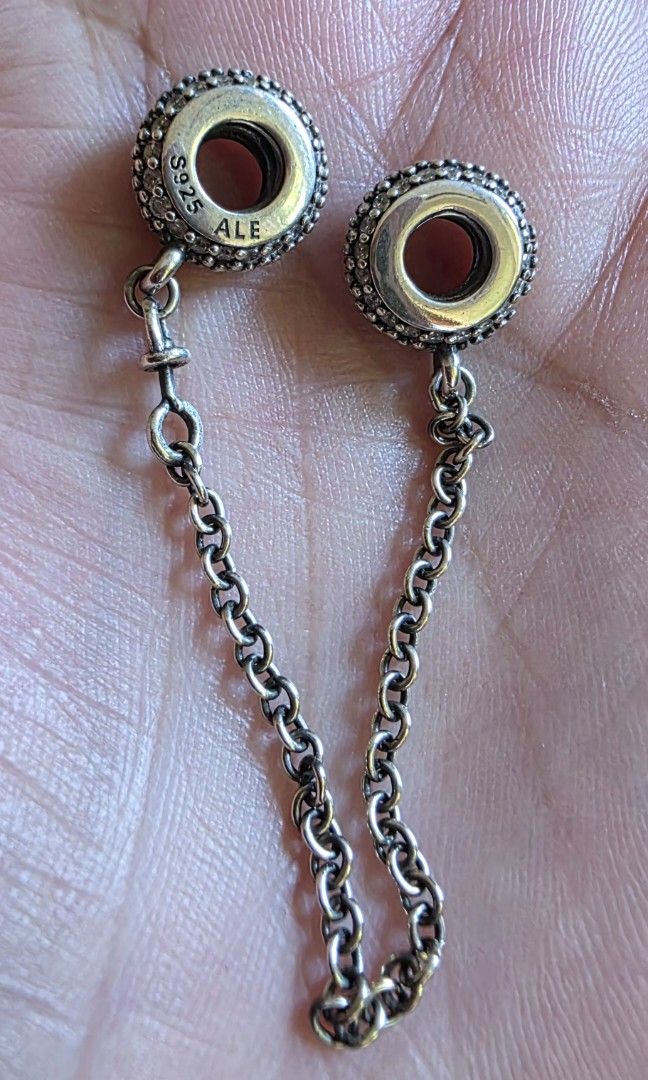 Pandora Sparkling Pavè Safety Chain Charm (Category: Charms) located in Mandaluyong City. Submitted by mlstuff28 (Listing ID 1450914604, Image 3). Description: -Authentic -Accented with cubic zirconia for a sparkling finish Mop: bank transfer/gcash.