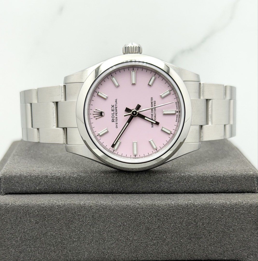 Partial Stickers Brand New Jun 2026 Rolex Oyster Perpetual 31 Candy Pink Dial 277200 (Category: Watches) located in Singapore. Submitted by dreamtimes.sg (Listing ID 1450823416, Image 1). Description: Subscribe to our tele group for daily watch deals alert @dreamtimesingapore https://shorturl.at/pFTIr Partial Stickers Brand New Jun 2026 Rolex Oyster Perpetual 31 Candy Pink Dial 277200 Dated Jun 2026 Rolex international warranty till 2031! Brand n