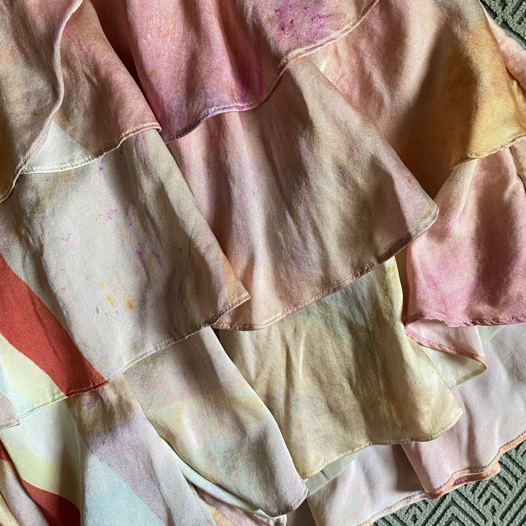 Pastel Tiered Ruffle Short Skirt (Category: Skirts) located in Daet. Submitted by twonettt (Listing ID 1450766988, Image 2). Description: - very pretty - has pockets on each side - 14 inches (W) 15 inches (L).