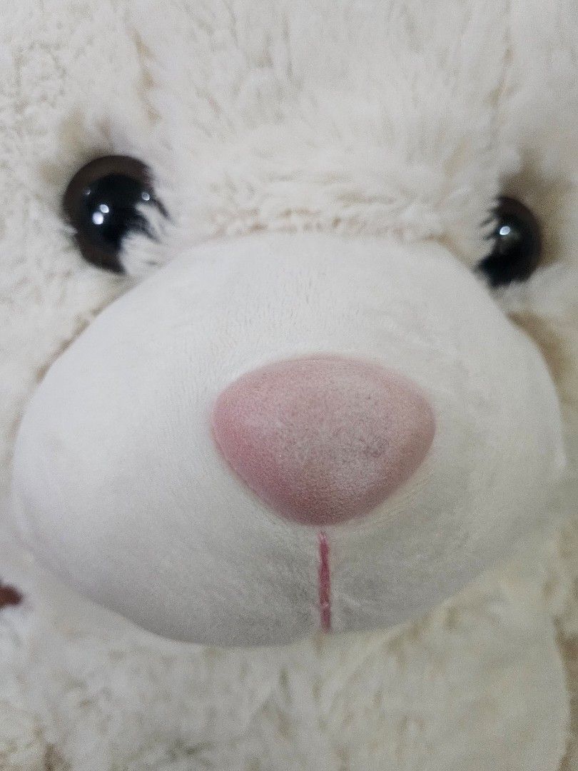 Plush Stuffed Toy - WHITE BEAR W/ HEART (Category: Plushies & Soft Toys) located in Quezon City. Submitted by al1en_rob0t (Listing ID 1450855848, Image 3). Description: PRICE: ₱1000 EACH How to Order: Please message me with the item number you want to purchase or a screenshot of the item. AVAILABILITY STATUS: 1. White Heart Bear - [ AVAILABLE ] Details: • Condition: discoloration- whitish nose instead of pink • Size: seated 17 inches, standing 29