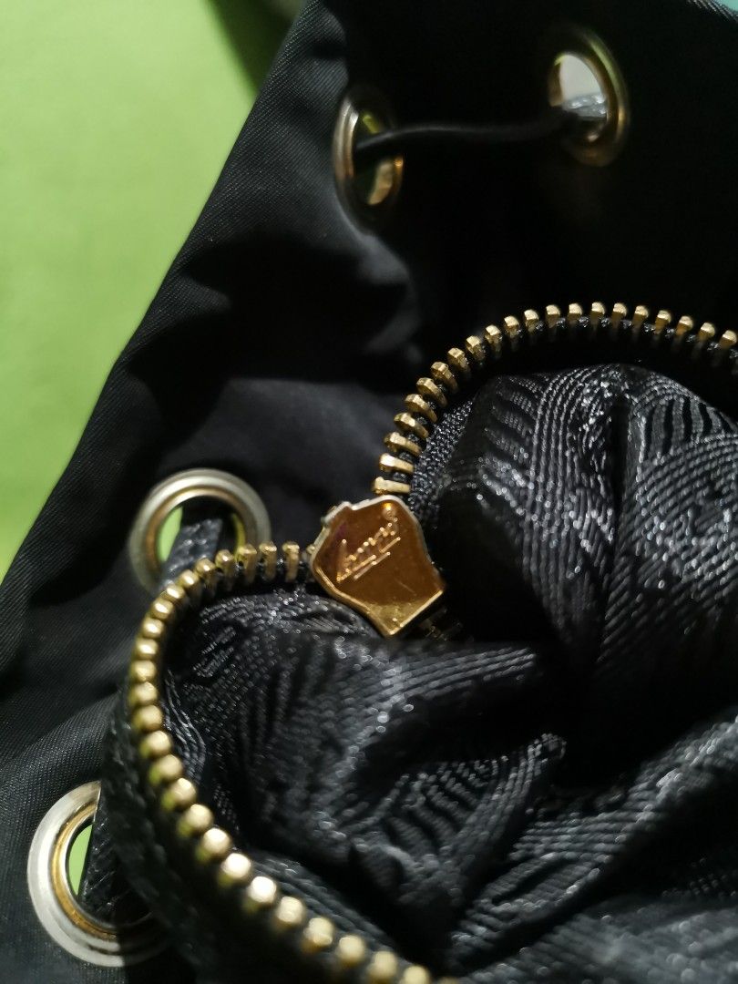 Prada luxury backpack (Category: Luxury Bags & Wallets) located in Makati City. Submitted by rhamshoppe2027 (Listing ID 1450743607, Image 3). Description: For sale Authentic Prada backpack Gold hardware Durable Nylon and chantaco leather combination 40cm length 30 width Bought in japan Comes with unit itself and replacement dust cover Once used when travel Pick up/ shipping MOP gcash Makati area Sori no meet up.