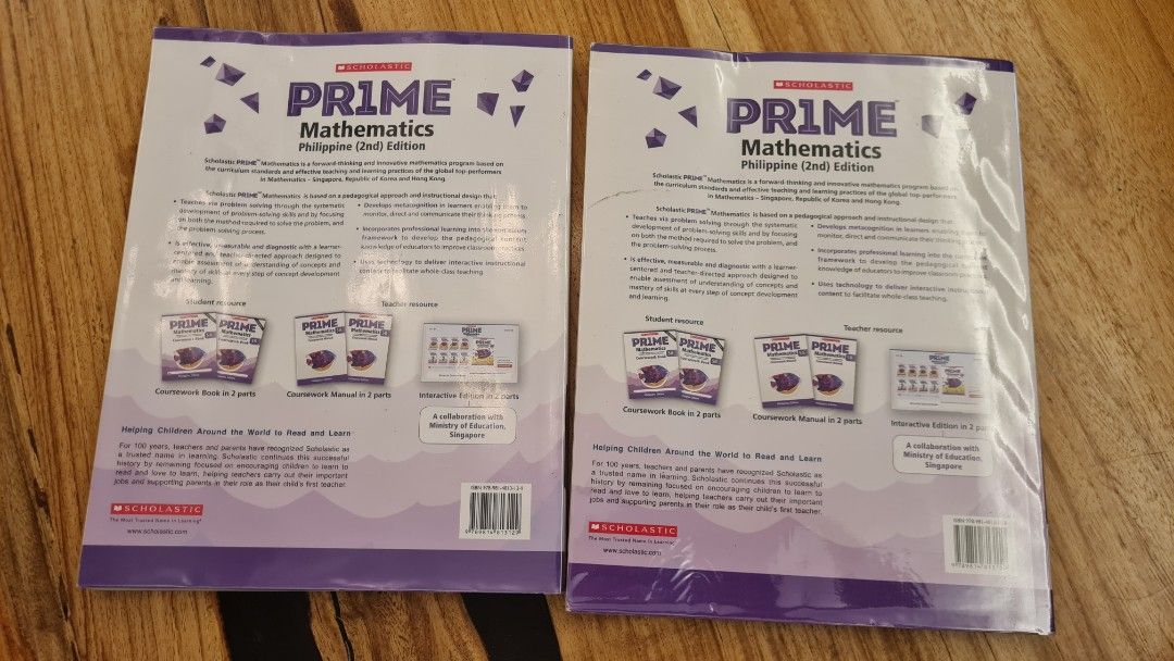 Prime Mathematics Coursework Books 5A & 5B (Category: Textbooks) located in Cavite. Submitted by helpusdeclutter (Listing ID 1450736433, Image 2). Description: Prime Mathematics Coursework Books 5A & 5B for Grade 5 2nd Edition / Philippine Edition Published by Scholastic Brand new with plastic cover SRP: P1,699. Selling for only P1,000..