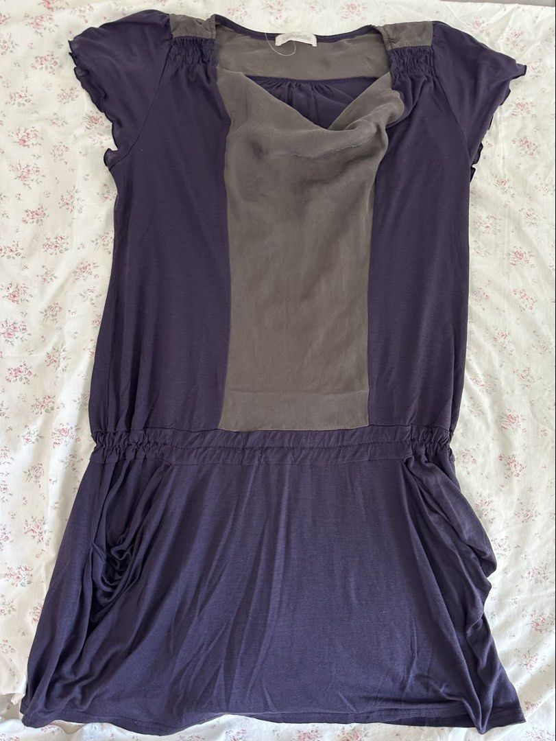 Purple Dress with Grey Panel Detail (Category: Dresses) located in Mandaluyong City. Submitted by slickestb (Listing ID 1450786833, Image 2). Description: - Purpledress with a contrasting grey panel down the front. - Short sleeves with cute ruffled edges. - Comfortable elasticated in waist with a gathered skirt. - Perfect for a relaxed, everyday look. - Paloma Wool Inspired - Small to medium.