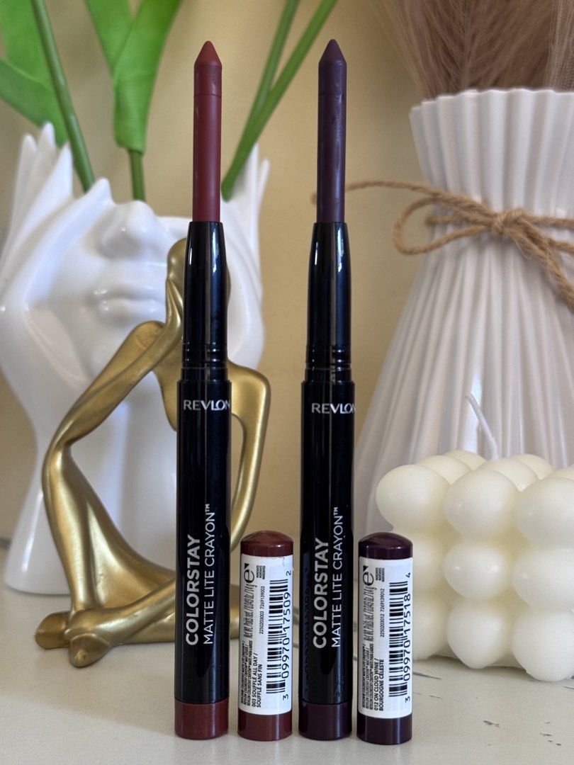 Revlon Colorstay Matte Lite Crayon Full Size (Category: Makeup) located in Batangas. Submitted by maria0808 (Listing ID 1450876377, Image 1). Description: 🧡PRICE PER PIECE! 💛Shades: 003 Souffle All Day 012 On Cloud Wine.