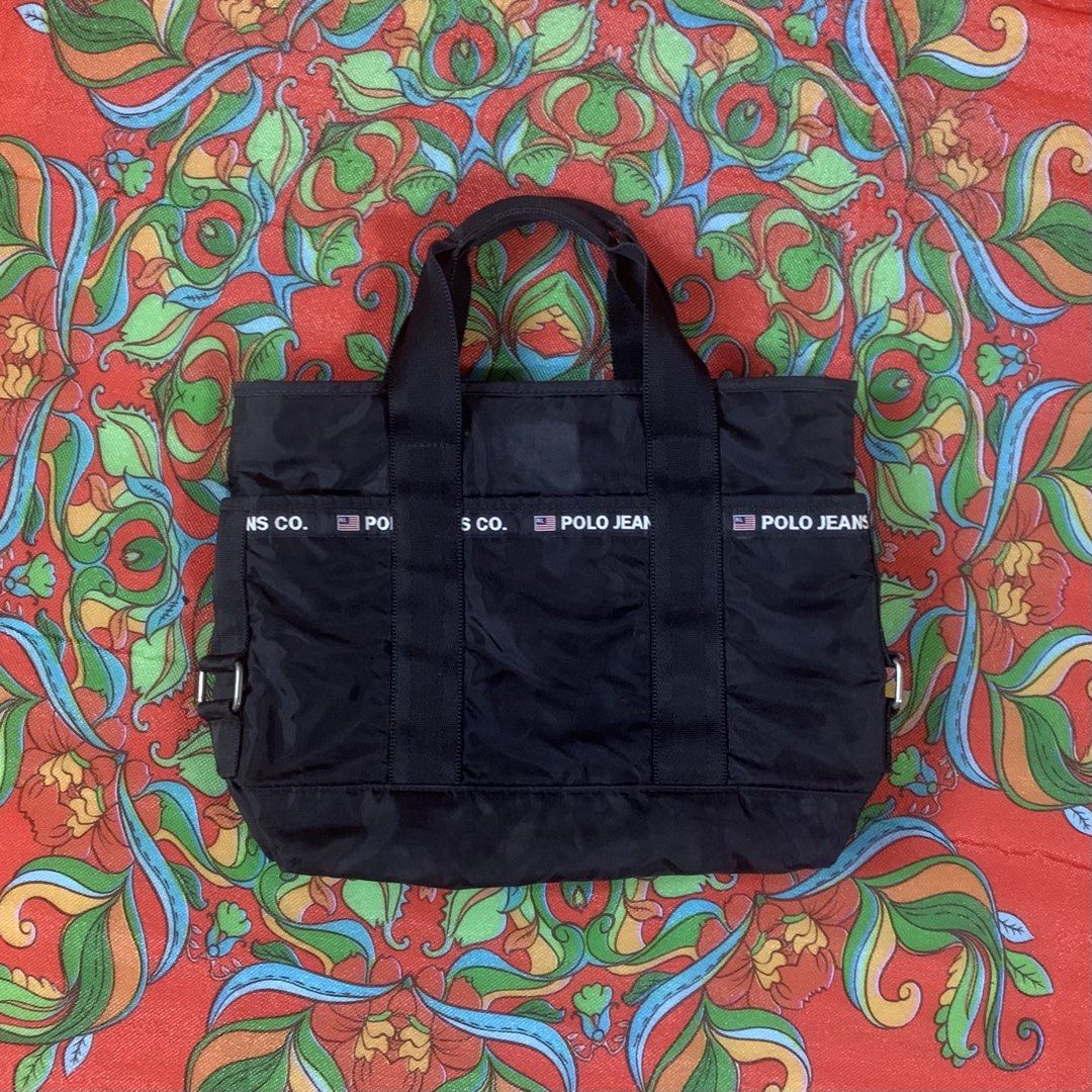 RL polo vintage tote bag (Category: Tote Bags) located in Arayat. Submitted by capymelon (Listing ID 1450766852, Image 1). Description: has multiple pockets, spacious searchable online 13.5” x 9” with normal signs of use.
