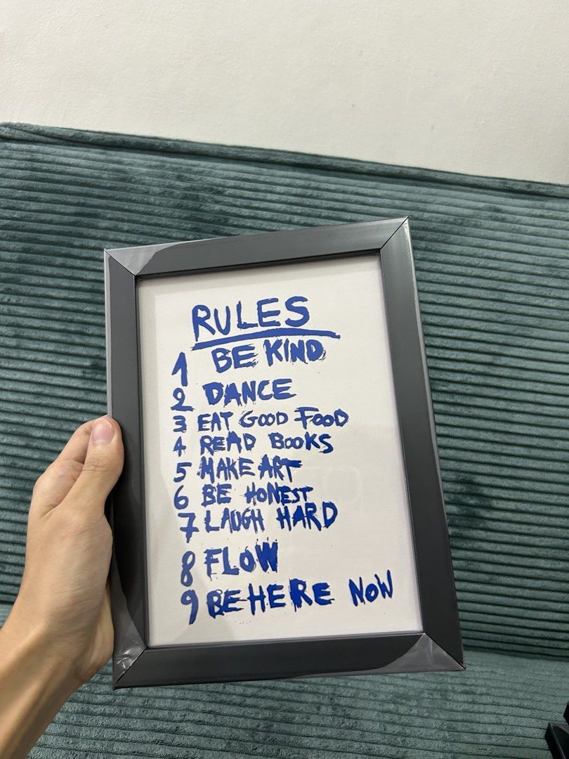 RULES home mini poster framed (Category: Wall Decor) located in Cavite. Submitted by _schmyla (Listing ID 1450839691, Image 1). Description: .