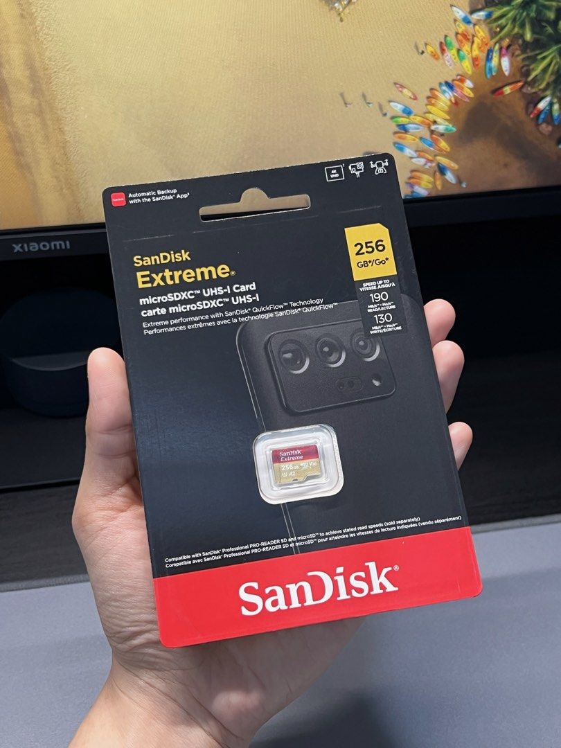 SanDisk Extreme Micro SD Card Memory V30 (256GB) (Category: Memory & SD Cards) located in Malabon City. Submitted by enricogomez (Listing ID 1450879805, Image 1). Description: SanDisk Extreme Micro SD Card Memory V30 (256GB) >> original >> brand new & sealed >> V30 U3 A2 microSDXC UHS-I >> compatible with action cams like DJI, Insta360, and GoPro, and other devices such as CCTVs, drones, phones, dashcams, etc. >> test all you want before payment 