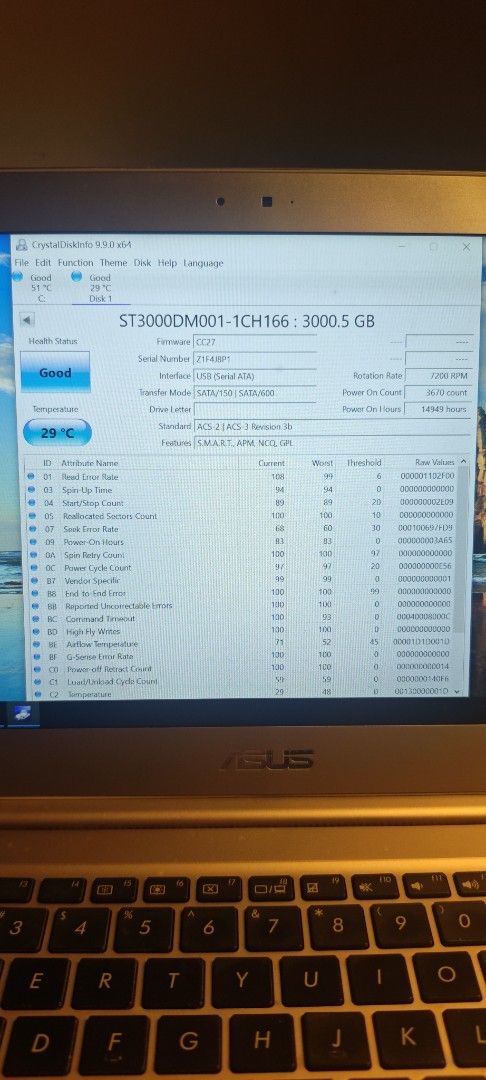 Seagate Barracuda 3TB Internal Hard Drive ST3000DM001515196226466621441