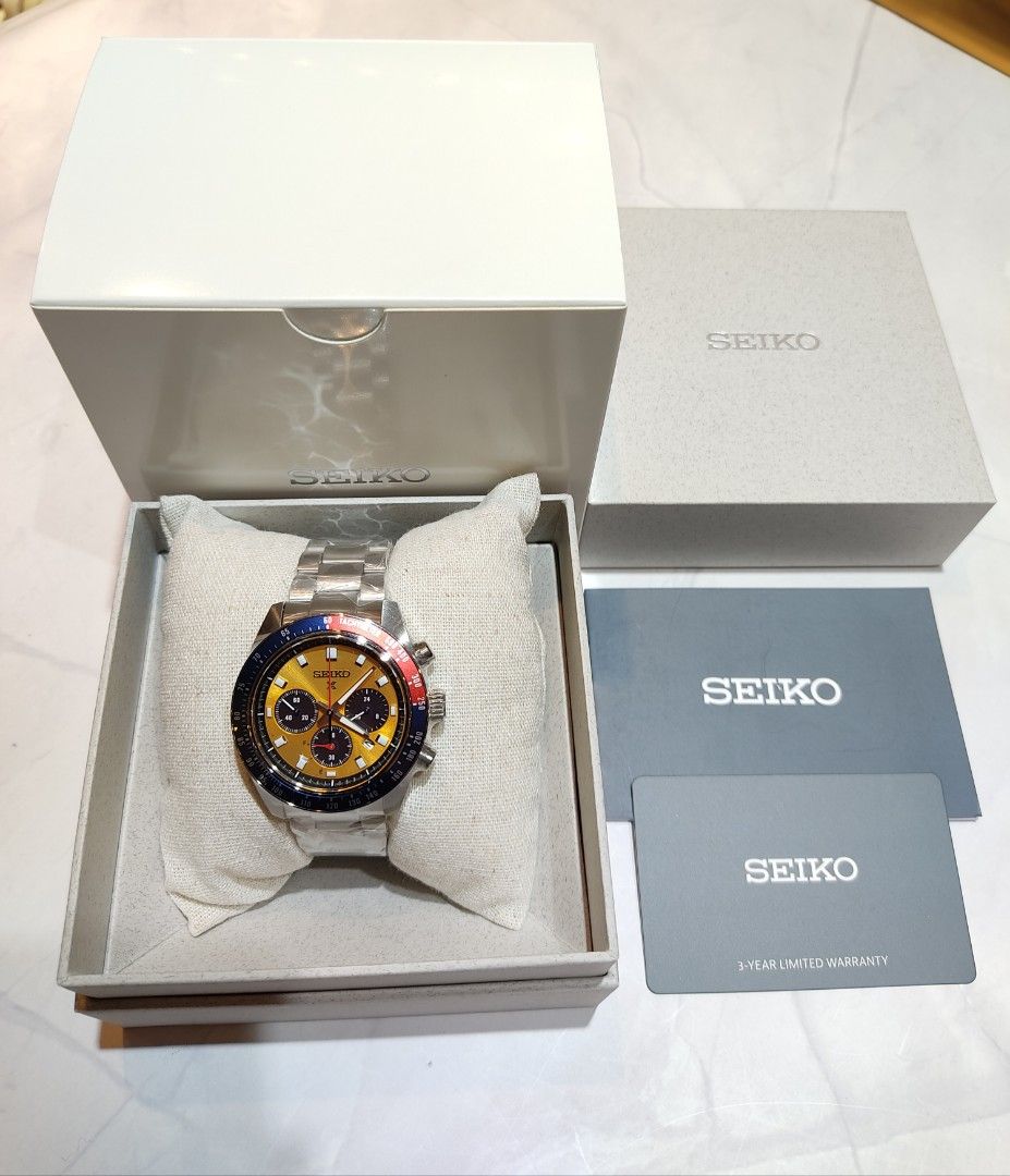 SEIKO PROSPEX- SPEEDTIMER SSC947P1 (Category: Luxury Watches) located in Mandaluyong City. Submitted by watchsquadph (Listing ID 1450811655, Image 2). Description: SEIKO PROSPEX - SPEEDTIMER SSC947P1 (Complete Set) 💯Brand new. 100% Authentic. YOU will be the first owner and warranty is registered to you. Case diameter: 41.5mm Water resistance: 100 meters Movement: Solar-powered Power Reserve: 6 to 9 months Glass: Sapphire Crystal Cash Discounted