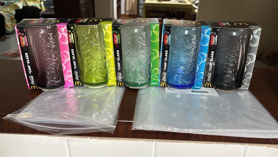 Set of 6 Coca-Cola McDonald's "Can" Glasses