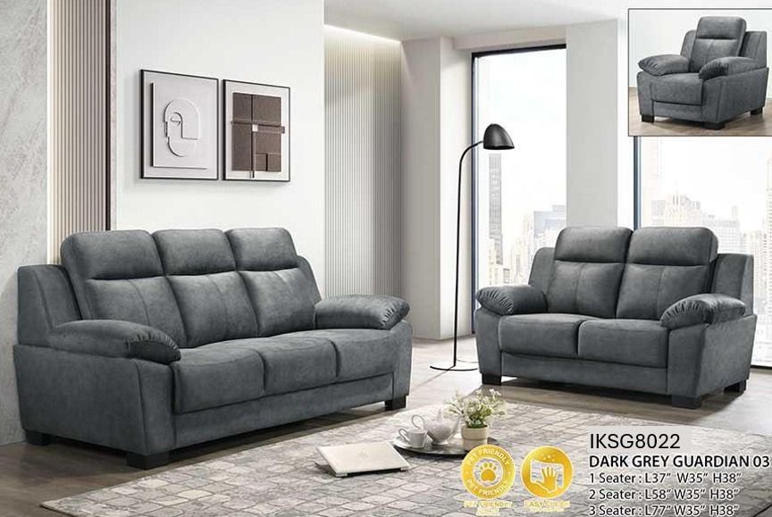 Sofa (Category: Sofas) located in Singapore. Submitted by ikfurnituresg (Listing ID 1450794865, Image 3). Description: IKSG8020 R+2+3 Seater - $835 RECLINER: L37" W37" H39" - $310 2 SEATER: L59" W37" H36" - $260 3 SEATER: L81" W37" H36" - $390 Material: Fabric Colour: Dark Grey PKP-16 + Light Grey PKP-13 IKSG8021 R+2+3 Seater - $835 RECLINER: L37" W37" H39" - $310 2 SEATER: L59" W37" H36" - $260 3 SEATER: L81" W37" H36" - $390 Material: Fabric Co