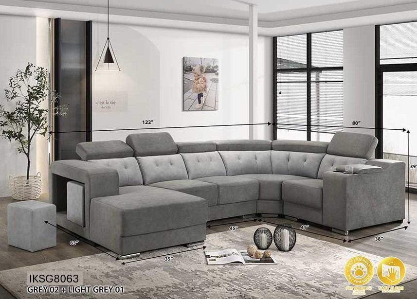 Sofa (Category: Sofas) located in Singapore. Submitted by ikfurnituresg (Listing ID 1450804254, Image 3). Description: IKSG8061 - $1360 Corner Sofa Material: Fabric Colour: Dark Grey PKP-16 IKSG8063 - $1060 Corner Sofa Material: Fabric Colour: Grey PKP-14 + Light Grey PKP-13 IKSG8065 - $1360 Corner Sofa Material: Fabric Colour: Beige PKP-1 IKSG8066 - $1360 Corner Sofa Material: Fabric Colour: Dark Grey PKP-16 IKSG8067 - $580 L-Shape Sofa L100" W6