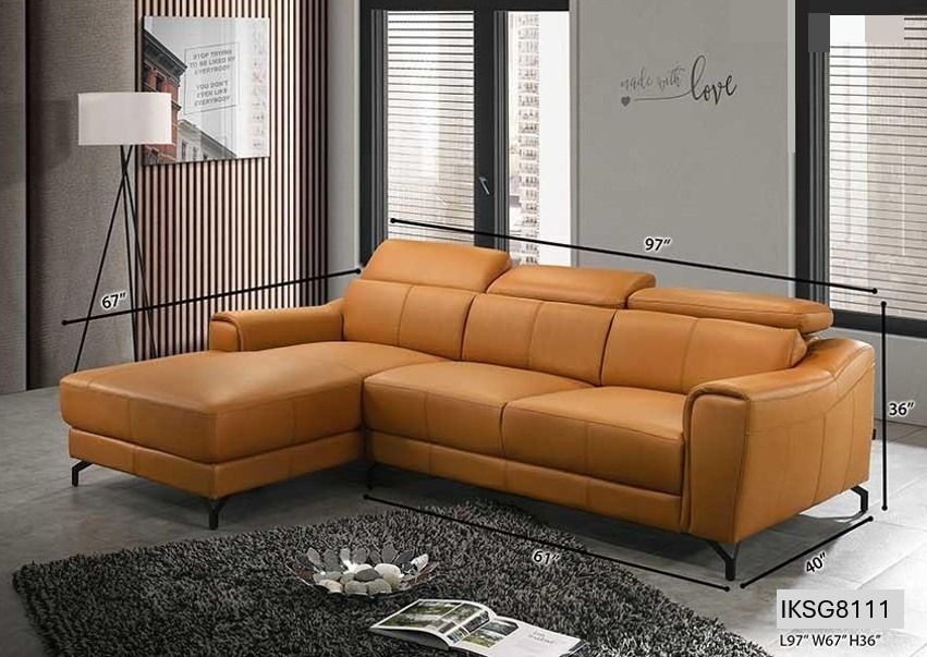 Sofa (Category: Sofas) located in Singapore. Submitted by ikfurnituresg (Listing ID 1450814997, Image 3). Description: IKSG8107 - $1340 L-Shape Sofa L97" W65" H35" Material: Leather Colour: Orange IKSG8108 - $1340 L-Shape Sofa L97" W65" H35" Material: Leather Colour: Orange IKSG8111 - $1450 L-Shape Sofa L97" W67" H36" Material: Leather Colour: Orange IKSG8113 - $1150 L-Shape Sofa L92" W66" H37" Material: Leather Colour: Smoky IKSG8115 - $1150 L-S
