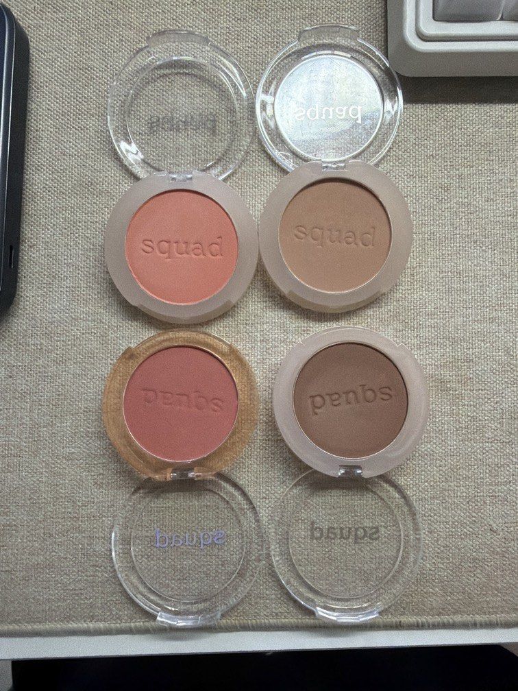 Squad Cosmetics Blushes and Brontour powder set (Category: Makeup) located in Bulacan. Submitted by karisma_noverra (Listing ID 1450743337, Image 2). Description: Swatched lang. d nagamit tlga. Almost new.