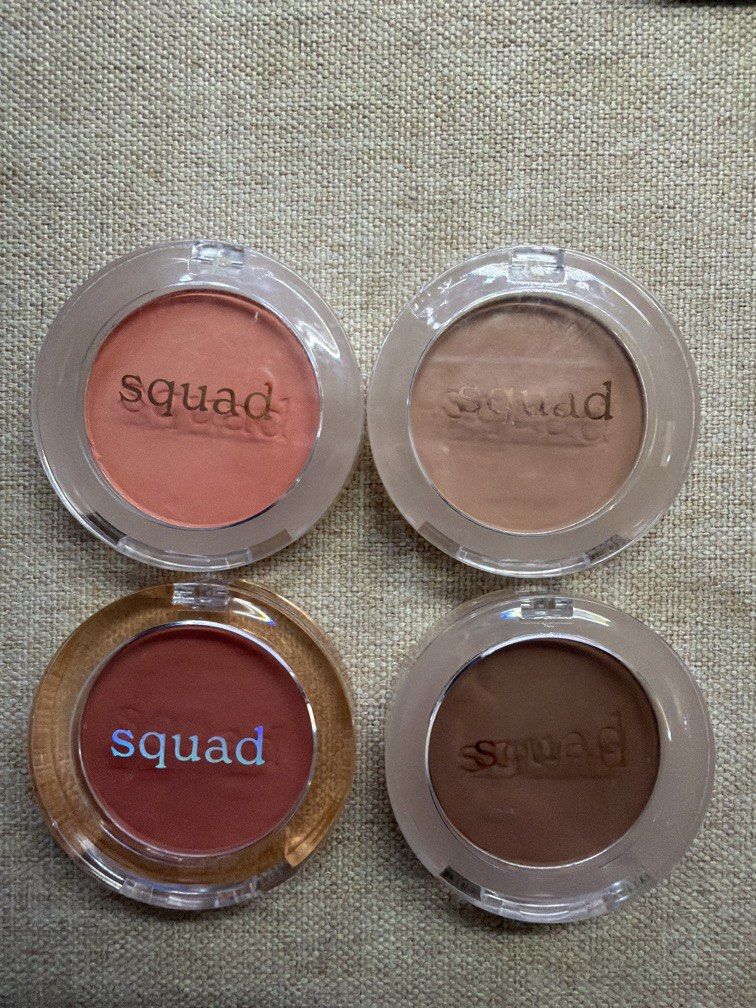 Squad Cosmetics Blushes and Brontour powder set (Category: Makeup) located in Bulacan. Submitted by karisma_noverra (Listing ID 1450743337, Image 3). Description: Swatched lang. d nagamit tlga. Almost new.