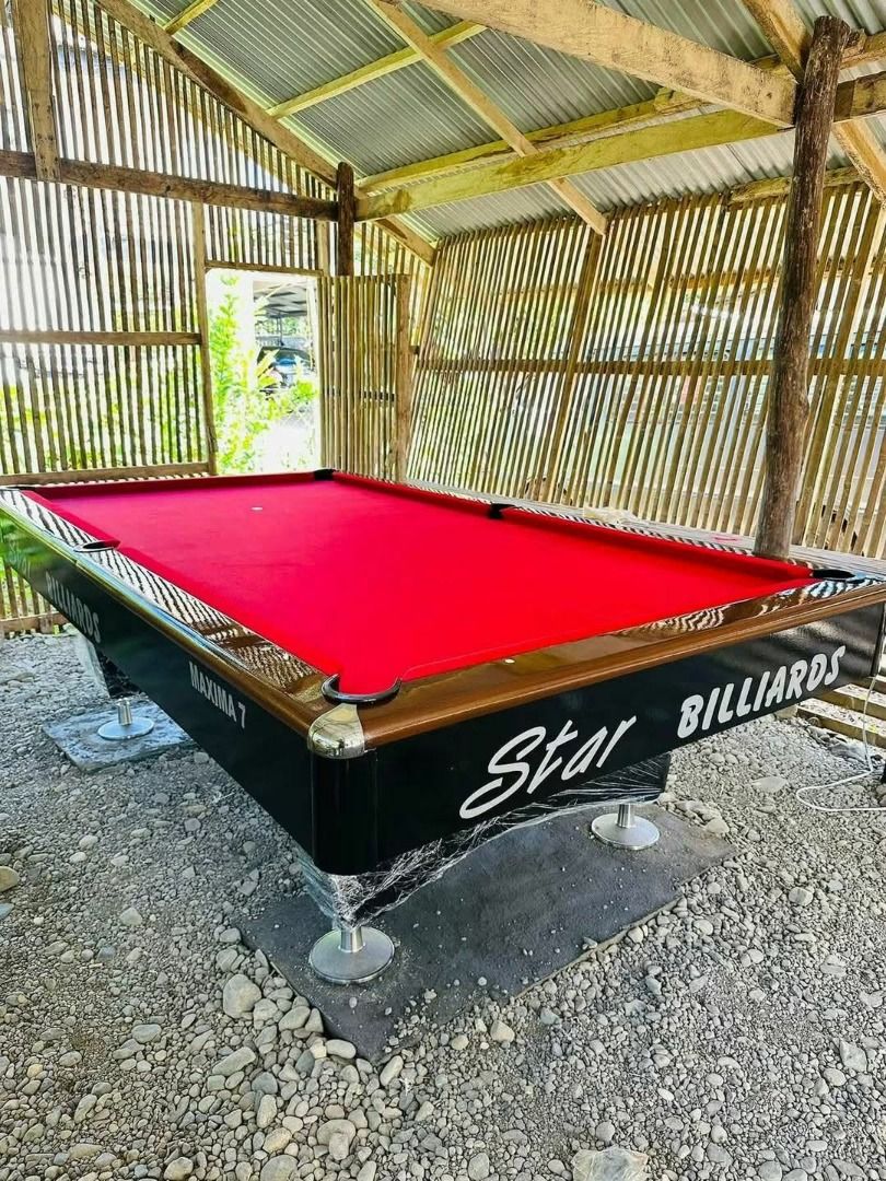 Star Billiards Pool Table with Accessories (Category: Billiards and Bowling) located in Caloocan City. Submitted by markdiethe08217 (Listing ID 1450784989, Image 1). Description: - Star Billiards pool table - Comes with cues and balls - Perfect for game rooms or entertainment areas - Ready for pickup.