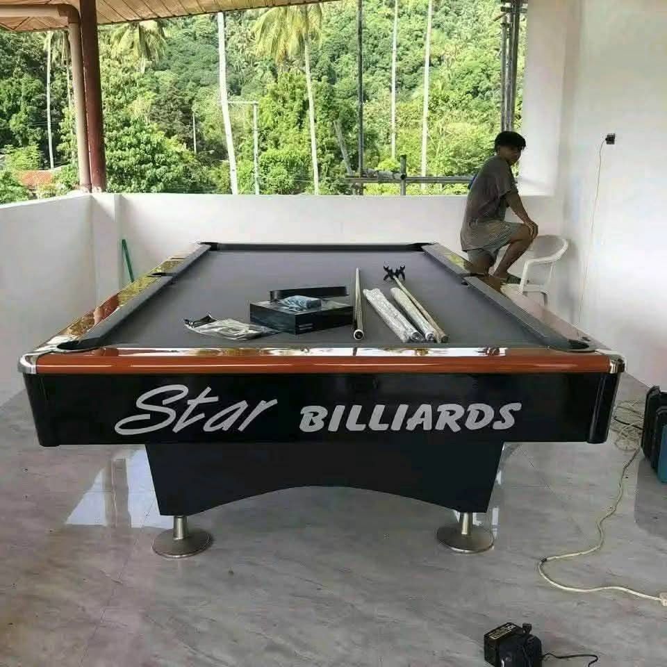 Star Billiards Pool Table with Accessories (Category: Billiards and Bowling) located in Caloocan City. Submitted by markdiethe08217 (Listing ID 1450784989, Image 3). Description: - Star Billiards pool table - Comes with cues and balls - Perfect for game rooms or entertainment areas - Ready for pickup.