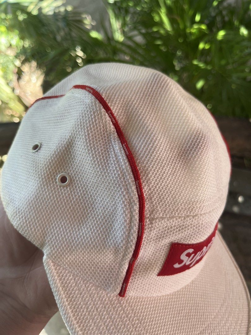 Supreme Pique Piping Camp Cap SS19 (Category: Caps & Hats) located in Batangas. Submitted by copemmm_000 (Listing ID 1450910288, Image 2). Description: Supreme Pique Piping Camp Cap SS19 Authentic No issue Needs wash onlyy ₱3,000 OBO ⚡️.