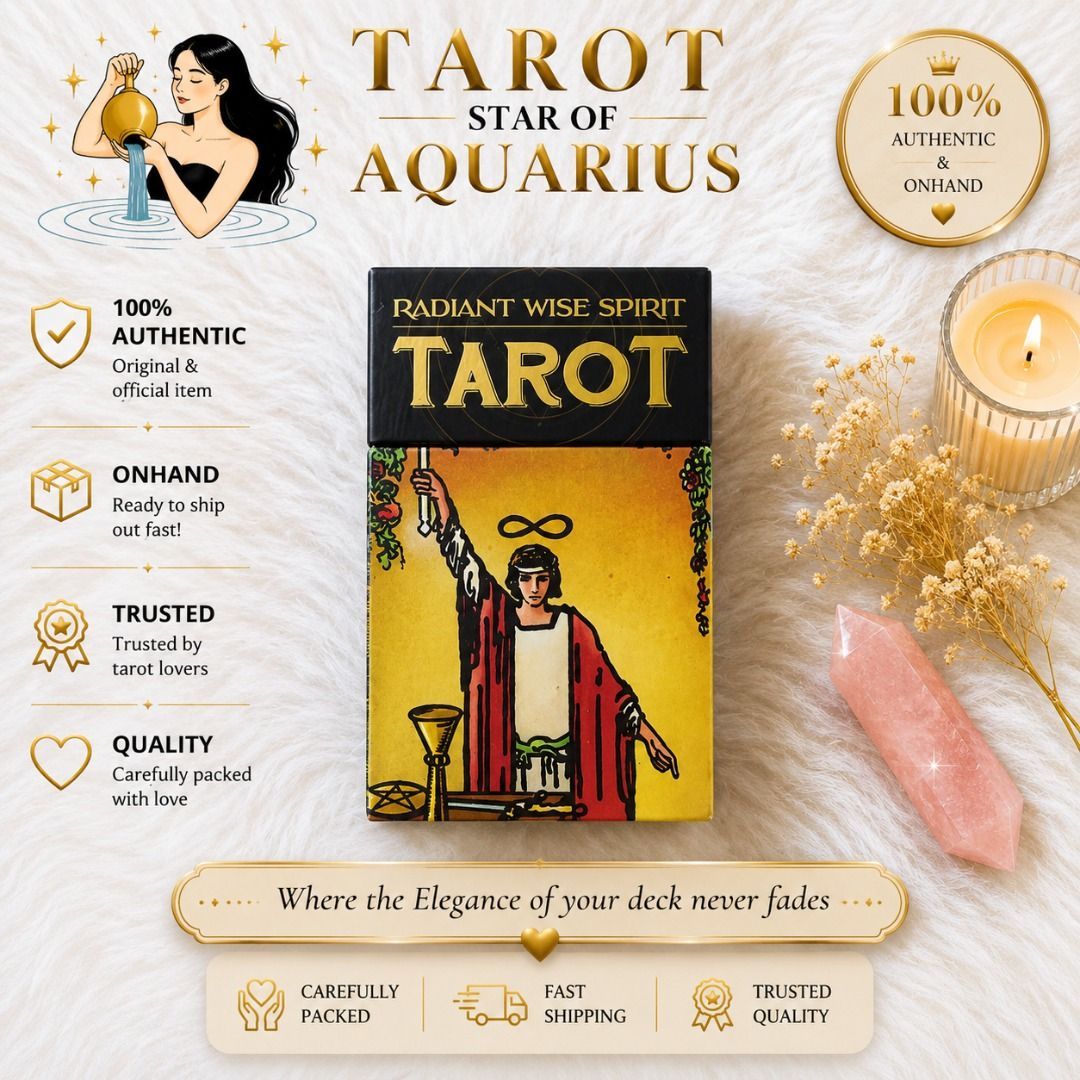 The Radiant Wise Spirit Tarot (Category: Storybooks) located in Bacoor. Submitted by tarotstarofaquarius (Listing ID 1450925172, Image 2). Description: The Radiant Wise Spirit Tarot is waiting for you to shuffle the deck, lay out the cards, and behold the abiding wisdom that unfolds from its unique imagery. The breathtaking symbols, beautiful art, and gilded edges of this extraordinary tarot deck evoke a wondrous connection to the mysterious but 