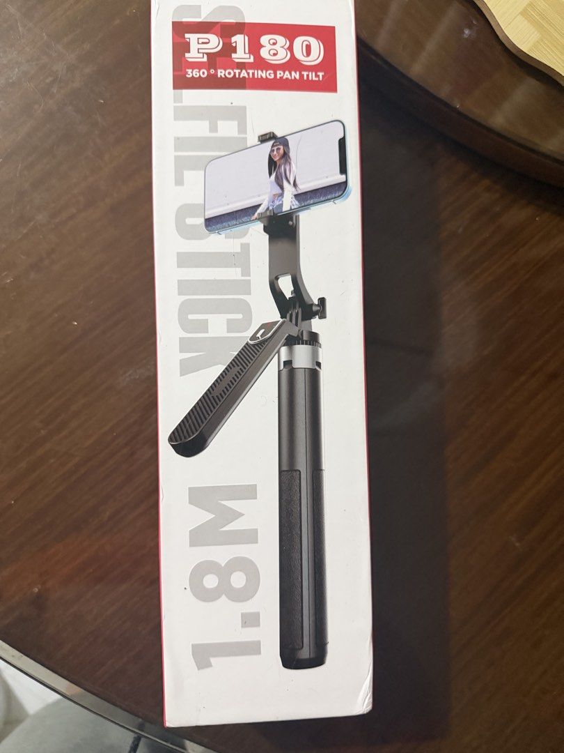 Selfie Stick Tripod with Wireless Remote (Category: Tripods & Monopods) located in Santa Cruz. Submitted by fabfinds2024 (Listing ID 1450761741, Image 1). Description: - Extends up to a massive 1.8 meters! - 360-degree rotating pan tilt for perfect angles. - Built-in tripod function for stable shots. - Compatible with iOS & Android phones, GoPro, and SLRs. - Comes with a wireless remote for easy control. - Ideal for live streaming, vlogging, and 