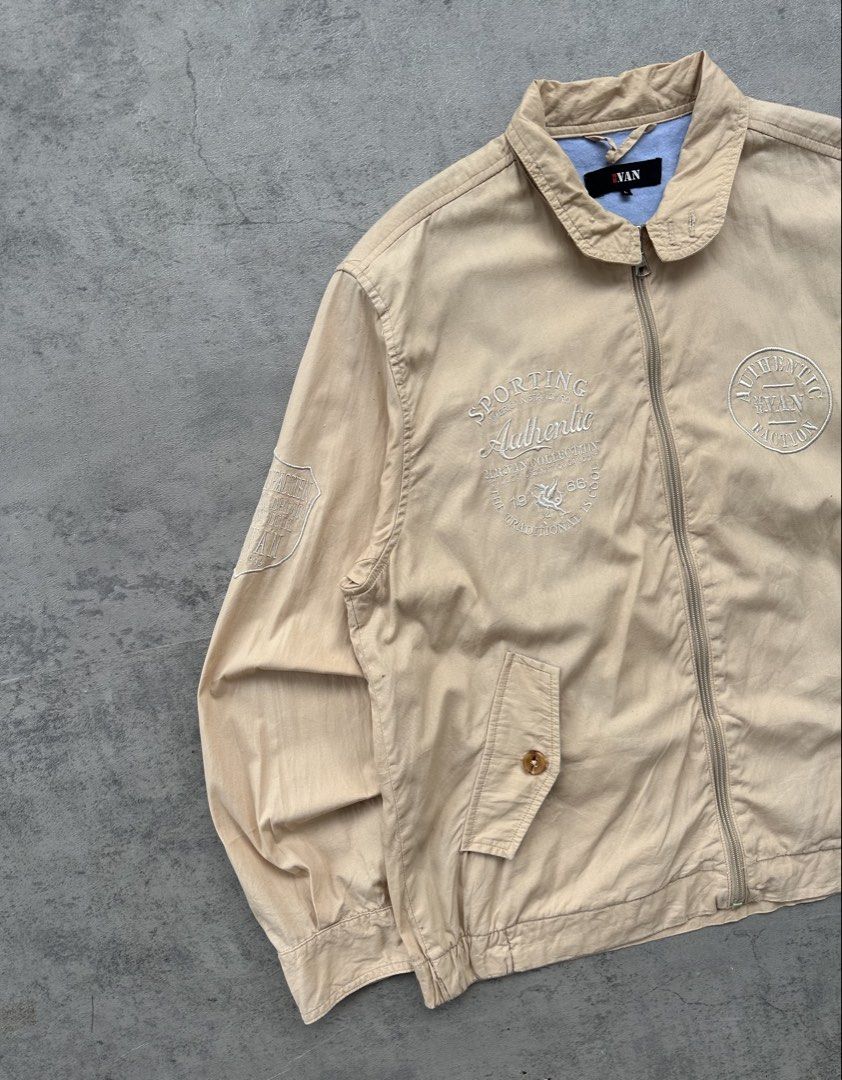 VAN Sporting Authentic Collection Jacket Beige Harrington (Category: Coats, Jackets and Outerwear) located in Cabuyao City. Submitted by _betterthanexpensive. (Listing ID 1450846214, Image 3). Description: Vintage Mr.Van Harrington Jacket Width:23 Length:26 Size:Large on tag Color Rate:10/10 In pristine condition.