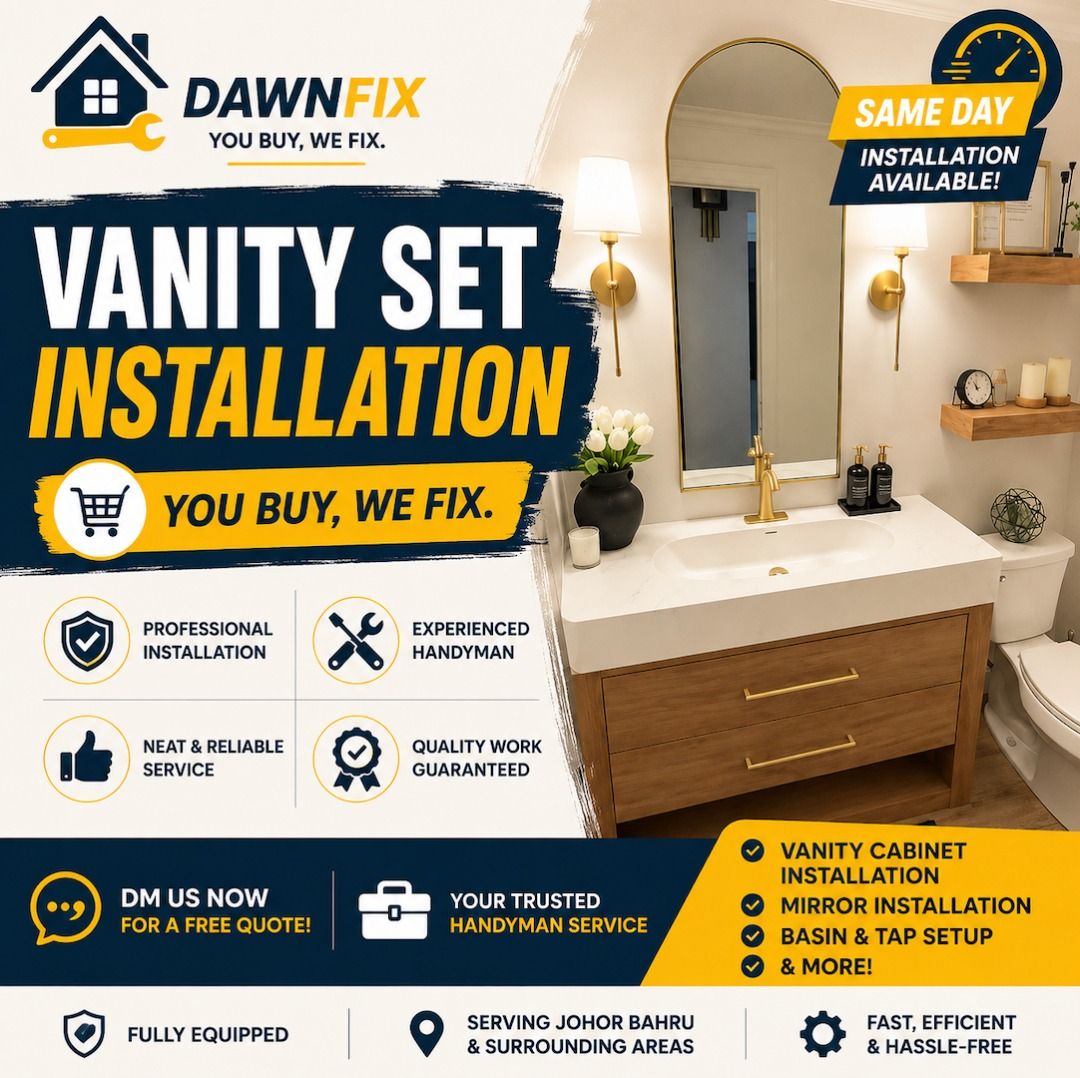 Vanity Set (Category: Bathroom & Kitchen Fixtures) located in Singapore. Submitted by dawnfixsg (Listing ID 1450776202, Image 1). Description: PM to enquire.