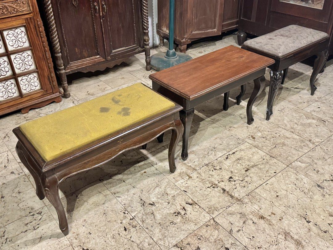 Vintage 2 seater Bench (Category: Chairs) located in Manila. Submitted by sinaunang_gamit (Listing ID 1450804067, Image 2). Description: Vintage 2 seater Bench Length left: 28 inches Length middle : 27 inches Length right: 23 inches ₱3k each.
