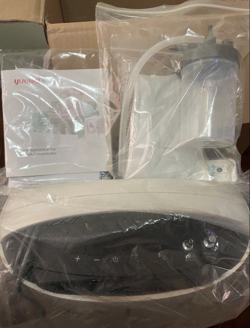 Yuwell 8F-5AW Oxygen Concentrator 5-liter (Category: Medical Supplies & Tools) located in Antipolo. Submitted by pinayb (Listing ID 1450792741, Image 2). Description: Brand and model: Yuwell 8F-5AW 5-liter medical-grade) - complete with box, manual, and accessories - bought brand new in 2021 and barely used (total 25hrs only). Key specifications: • Oxygen Flow Rate: 0.5 – 5.0 liters per minute (LPM) • Oxygen Concentration: 95.5% to 87% (depending