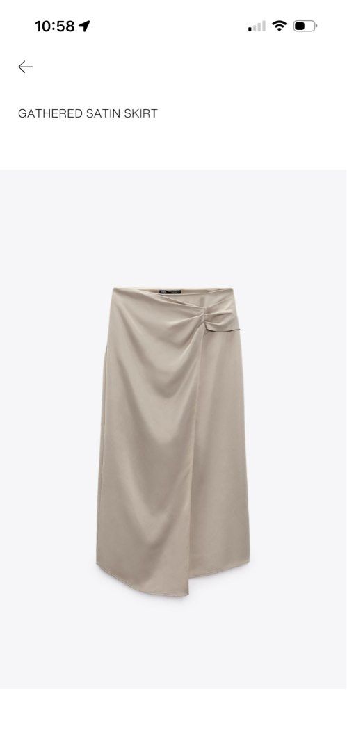 Zara Gathered Satin Skirt (Category: Skirts) located in Lucena. Submitted by helpmedeclutter07 (Listing ID 1450765614, Image 1). Description: .