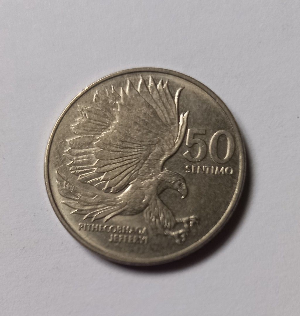 50 sentimo coin 1983 Philippines error Pithecobhaga (Category: Currency) located in Manila. Submitted by gatleo (Listing ID 1451001109, Image 1). Description: Cubao meetup only..