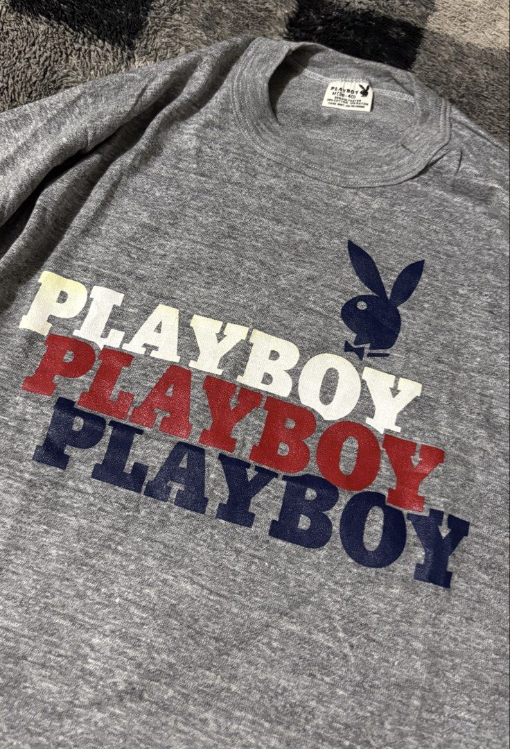 70s playboy shirt (Category: Tshirts & Polo Shirts ) located in Iloilo. Submitted by randomstash (Listing ID 1451067915, Image 2). Description: Vintage 70s playboy shirt Tagged medium fits small 18/26 Excellent condition 749 + SF.