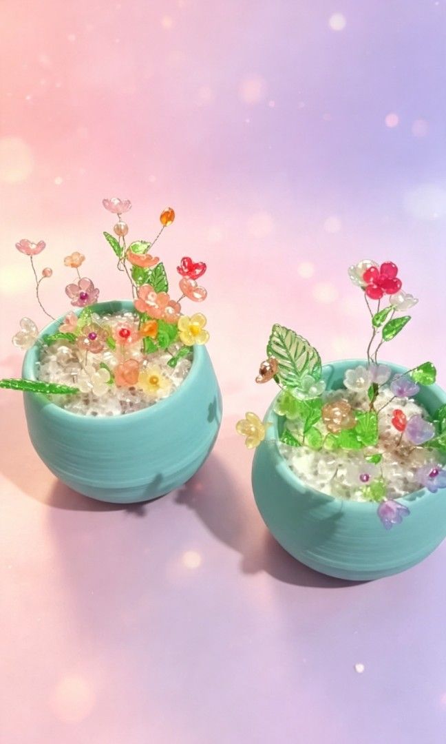 ✨ HANDMADE CRYSTAL FLOWER POTS ✨ (Category: Vases & Decorative Bowls) located in Cavite. Submitted by joycreates (Listing ID 1451054370, Image 3). Description: 100% handcrafted with love—every petal is carefully shaped! 💎 Add soft sparkle to your space, or give as a thoughtful gift 🎁 ✅ Perfect for shelves, desks, room decor ✅ Great for birthdays, anniversaries, giveaways ✅ Each piece is unique & made to last.