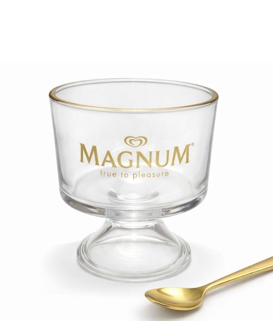 🆕️ Magnum Ice Cream Glass Bowl with Spoon