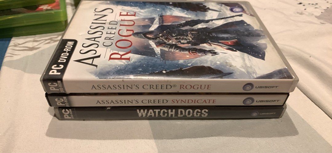 💻 PC DVD-ROM Games Bundle (Category: PlayStation) located in Quezon City. Submitted by jamesisnowhere (Listing ID 1451007066, Image 1). Description: 💻 PC DVD-ROM Games Bundle Price: ₱500 (Negotiable) Description: Selling a bundle of original PC DVD-ROM games. Includes: * Assassin’s Creed Rogue * Assassin’s Creed Syndicate (Special Edition) * Watch Dogs ✔ Original cases included. Selling as one bundle only. Price: ₱500 (Negotiable).