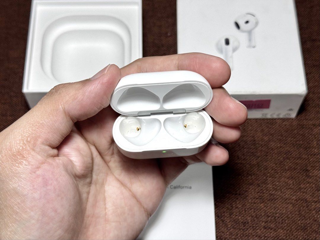 Airpods GEN 4 CHARGING CASE WITH ANC (Category: Earphones) located in Manila. Submitted by prelovedbyporttt (Listing ID 1451036216, Image 2). Description: Airpods GEN 4 CHARGING CASE WITH ANC 🔗UNDER APPLE WARRANTY: September 19, 2026 • 100% No hidden defects • 100% Battery health is in great condition • 100% Fully functional • Good as new condition • 100% Original item (feel free to check my transaction post on my page for proof of authenticity)