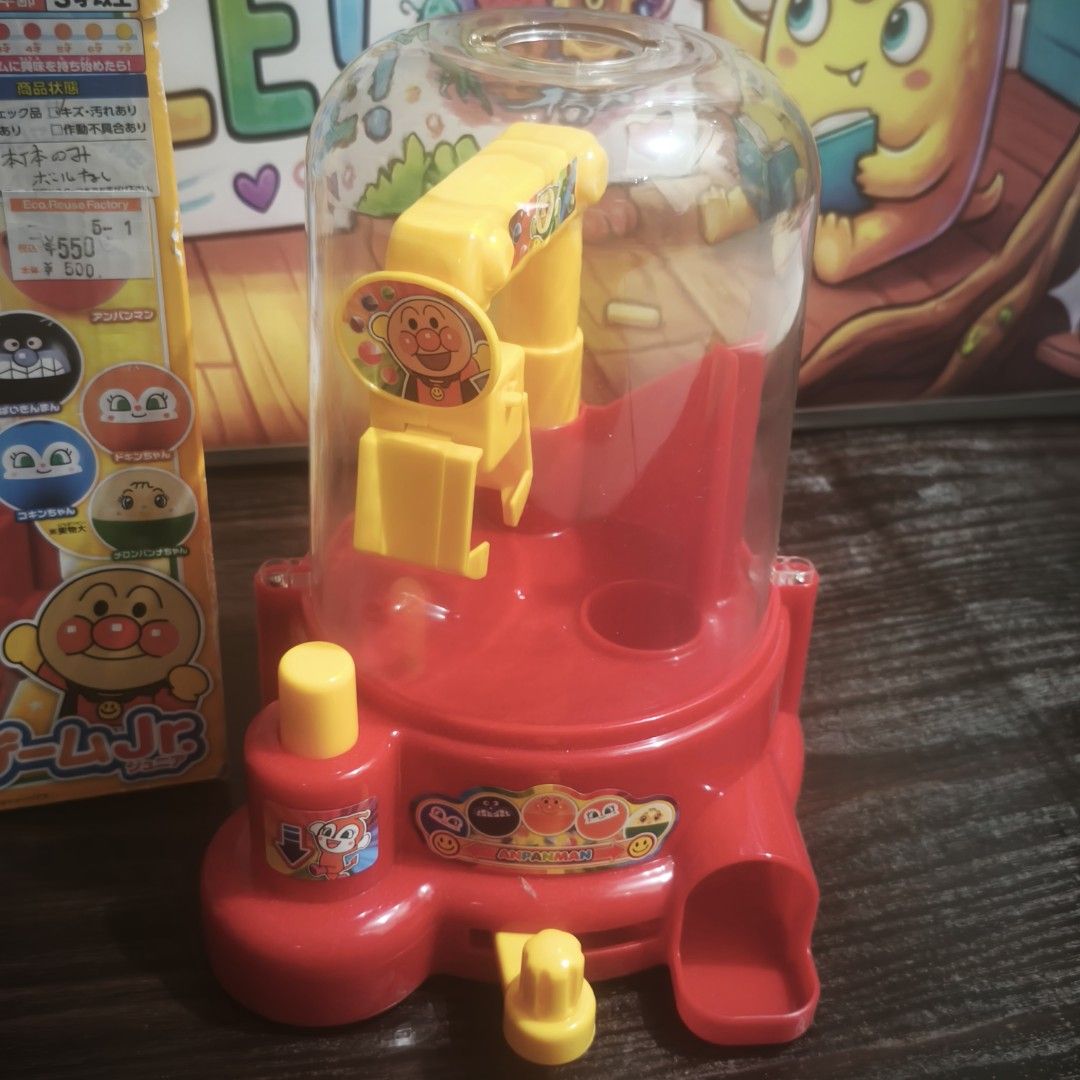 Anpanman Claw Machine (Category: Interactive Toys) located in Quezon City. Submitted by tiny_monstermind (Listing ID 1451114394, Image 2). Description: Hi TINY MONSTERMIND. 🧑‍🦲ANPANMAN Claw Machine 199php Prel🩷ved No gachapon balls. Can fit jawbreaker candies. Manual and working. 📍Novaliches, Quezon City.