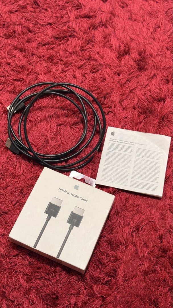 Apple HDMI to HDMI Cable (1.8m) (Category: Cables & Adaptors) located in Makati City. Submitted by rsr_2024 (Listing ID 1450981228, Image 2). Description: Looking for a high-quality HDMI cable? I’m selling my genuine Apple HDMI to HDMI Cable (1.8 meters). Condition: ✅ Excellent working condition ✅ Genuine Apple product ✅ 1.8-meter cable length ✅ Ideal for connecting your Mac, Apple TV, laptop, gaming console, or other HDMI-compatible devices to a