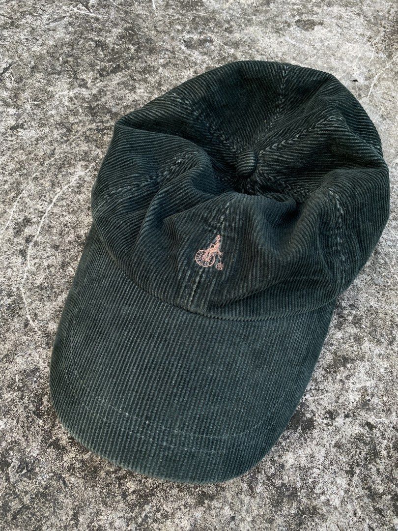 Beanpole Corduroy Cap (Category: Caps & Hats) located in Cebu City. Submitted by gianperothrifter (Listing ID 1451124554, Image 2). Description: Size: One Size (Adjustable strapback) Color: Forest Green / Dark Emerald Style: Dad Hat / Baseball Cap Issue: Check last photo.