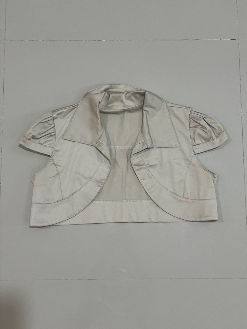 Beige Cover-Up / Shirt Coat (Category: Coats, Jackets and Outerwear) located in Las Pinas. Submitted by _lilystuffs (Listing ID 1451081857, Image 1). Description: - from italy - bought together with the other dress in my profile but am selling separately - dm for ww - size: S - never been used - mod: lalamove or j&t.