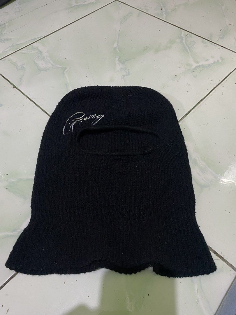 Black Ski Mask / Balaclava Beanie (Category: Beanies) located in Majayjay. Submitted by puredriponly (Listing ID 1451042692, Image 1). Description: 🥷 Black knitted ski mask / balaclava 👀 Unique eye design sa harap 🧶 Stretchable at comfortable isuot 📏 One size fits most ✅ Good condition ✔️ Perfect for streetwear,.