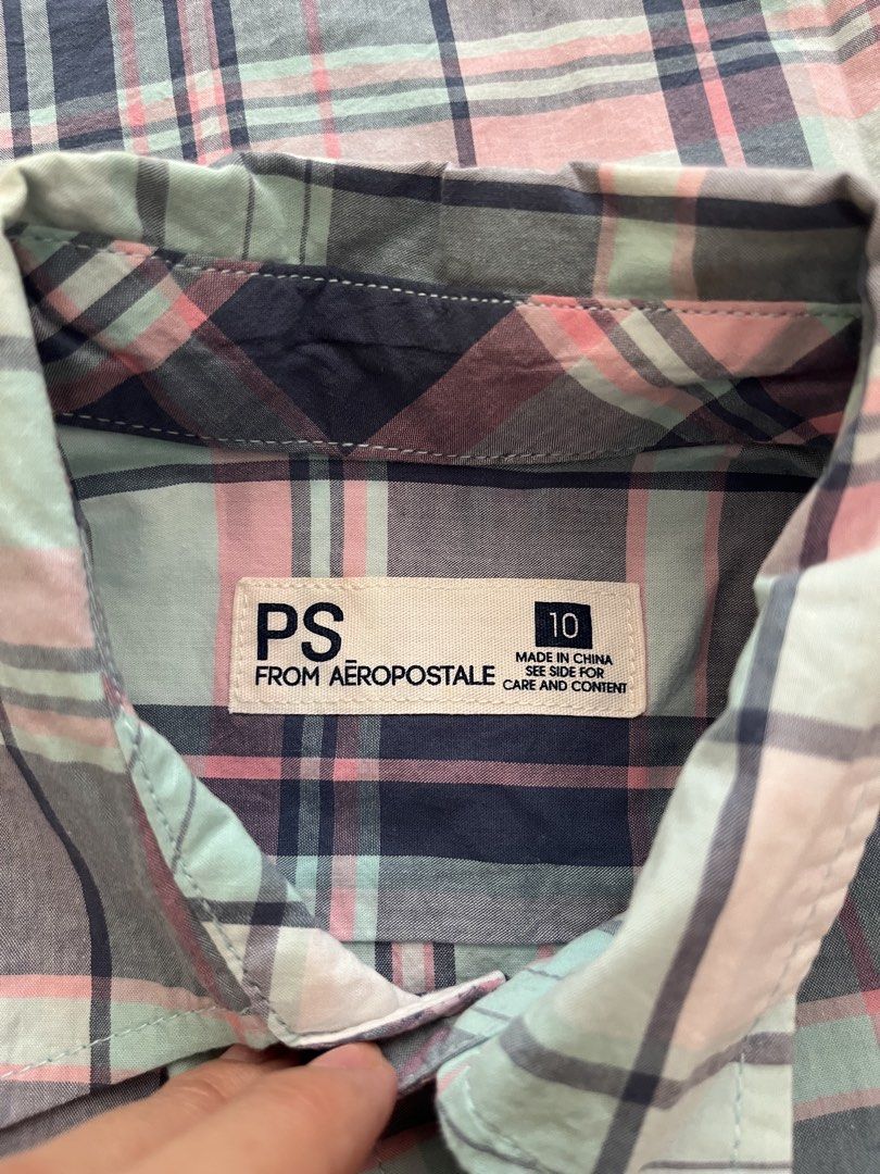 blue aeropostale plaid longsleeves (Category: Babies & Kids Fashion) located in Bacoor. Submitted by jellyypicks (Listing ID 1450943251, Image 2). Description: .