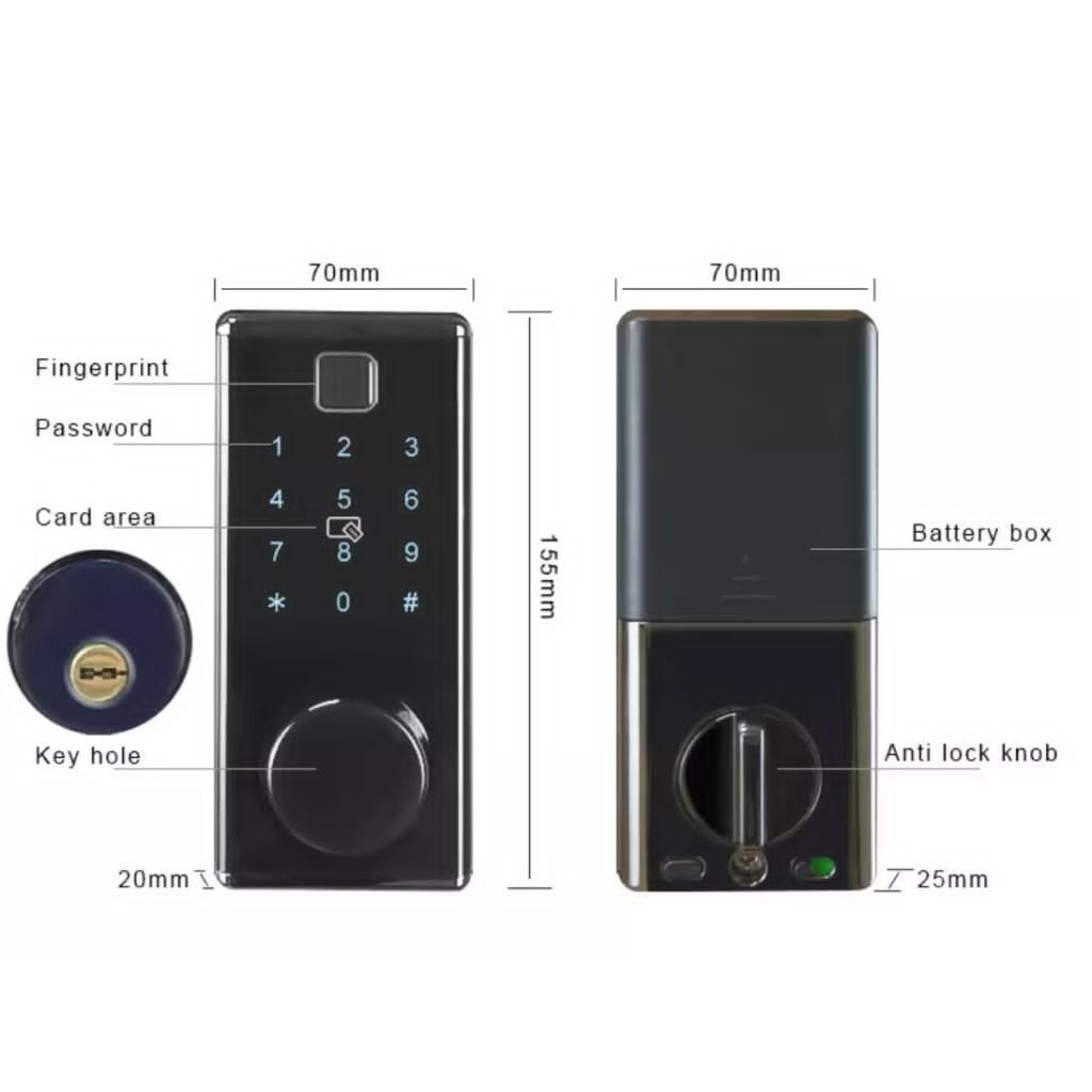Bluetooth Smart Lock | Brand New, Never Used (Category: Locks, Doors & Gates) located in Caloocan City. Submitted by keenphoenix-a66c40 (Listing ID 1451020557, Image 2). Description: Orbita P7025 Bluetooth Smart Lock | Brand New, Never Used Original Price: ₱15,000 Selling Price: ₱5,000 only — RUSH! (Negotiable for sure buyer) Unlock Methods: Fingerprint Card Password Mechanical Key Orbita App (Bluetooth) Quick Specs: Material: High Strength Zinc 